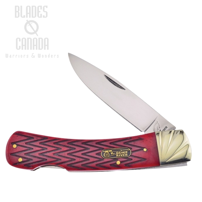 Frost Cutlery Lockback Folding Knife, Red Jigged Bone, FOC557RJB (image for) Frost Cutlery Lockback Folding Knife, Red Jigged Bone, FOC557RJB