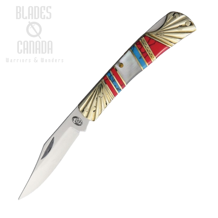 Frost Silverhorse SHS-100RBW Baracuda - MOP Tuquoise & Red (image for) Frost Silverhorse SHS-100RBW Baracuda - MOP Tuquoise & Red