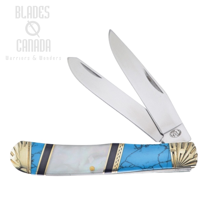 Frost Silverhorse SHS-108BARY Trapper - Black, Turquoise, MOP (image for) Frost Silverhorse SHS-108BARY Trapper - Black, Turquoise, MOP