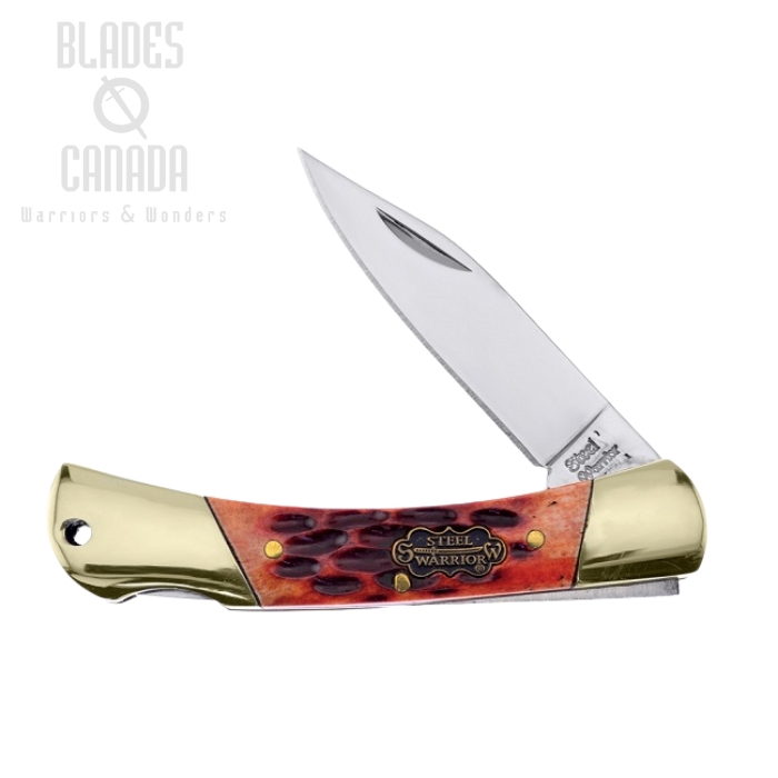 Frost Steel Warrior SW-102BPS Viper Lockback - Peachseed Jigged Bone (image for) Frost Steel Warrior SW-102BPS Viper Lockback - Peachseed Jigged Bone