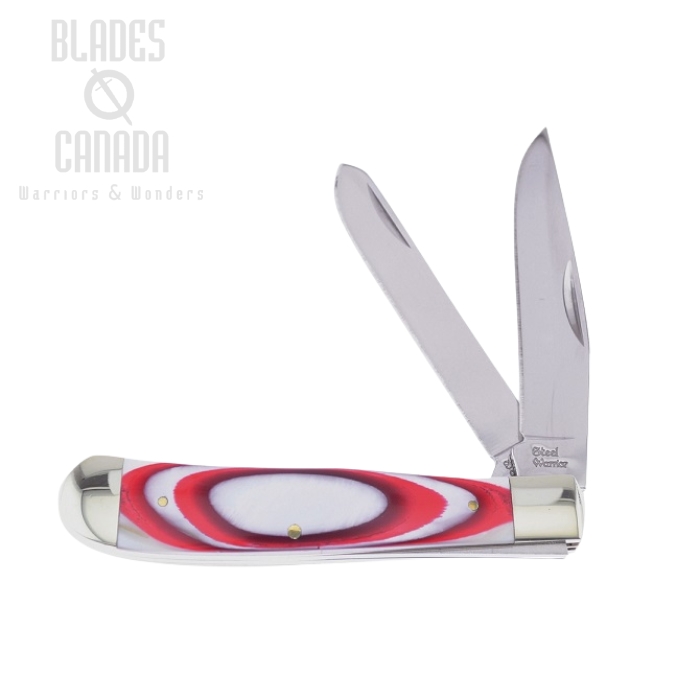 Frost Steel Warrior SW-108RW Trapper - Red Resin & MOP (image for) Frost Steel Warrior SW-108RW Trapper - Red Resin & MOP