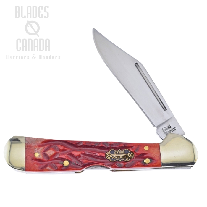 Frost Cutlery Jigged Bone Folding Knife, FSW165CJB (image for) Frost Cutlery Jigged Bone Folding Knife, FSW165CJB