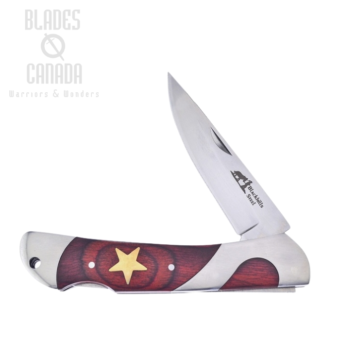 (image for) Frost Blackhills Steel BKH-01 Lockback Star Folder, Pakkawood