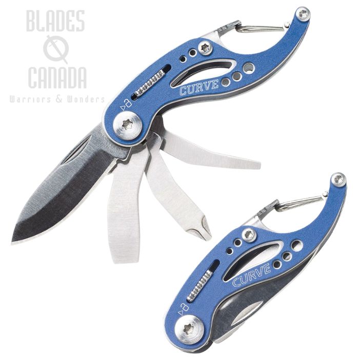 Gerber Curve Mini Tool, Aluminum Blue, 7 Tools, G0116 (image for) Gerber Curve Mini Tool, Aluminum Blue, 7 Tools, G0116