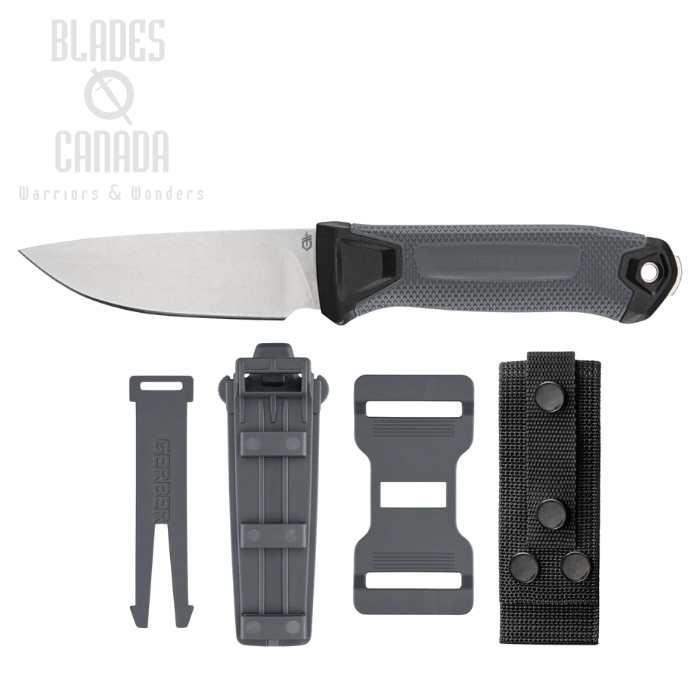 (image for) Gerber StrongArm Camp Fixed Blade Knife, 420HC SW, GFN Grey, Grey Sheath, G1069217