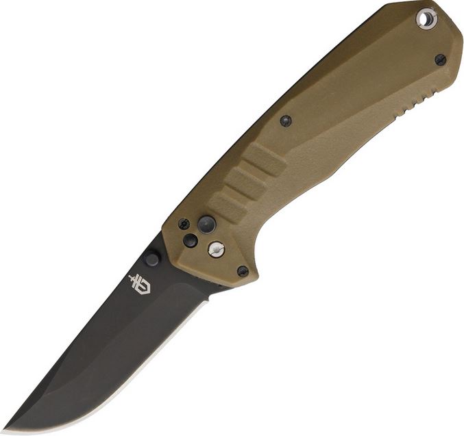 Gerber Haul Plunge Folding Knife, Assisted Opening, GFN Tan, G1680 - Click Image to Close