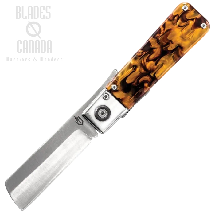 Gerber Jukebox Folding Knife, Satin Blade, Imitation tortoise shell, 1696