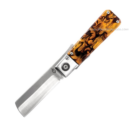 Gerber Jukebox Folding Knife, Satin Blade, Imitation tortoise shell, 1696