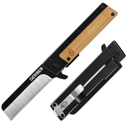 Gerber Quadrant Framelock Folding Knife, Bamboo Inlay, G1702