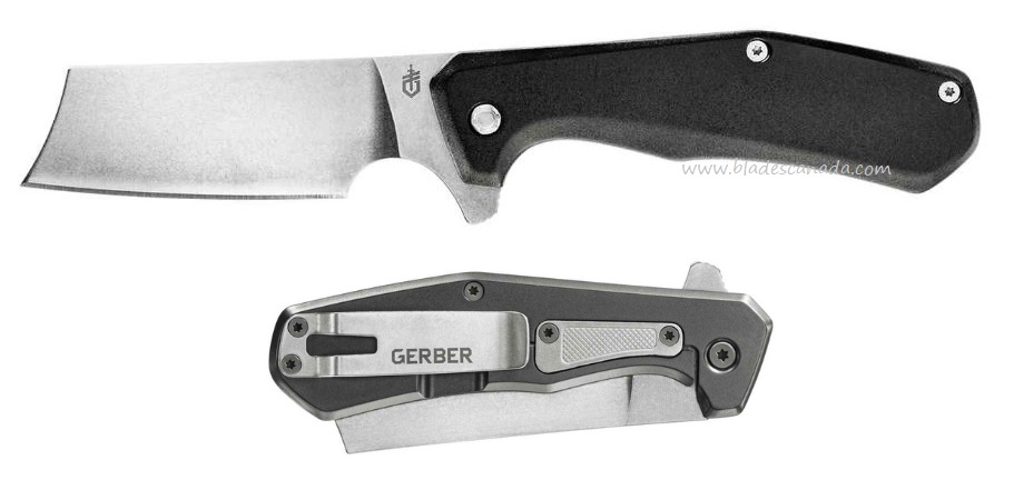 Gerber Asada Flipper Framelock Knife, Aluminum Black, G1807 - Click Image to Close