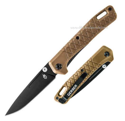 Gerber Zilch Folding Knife, Stainless Black, GFN Coyote, G1880