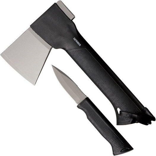 Gerber Gator Combo Axe & Fixed Blade Knife, Cloth Belt Sheath, G31001054