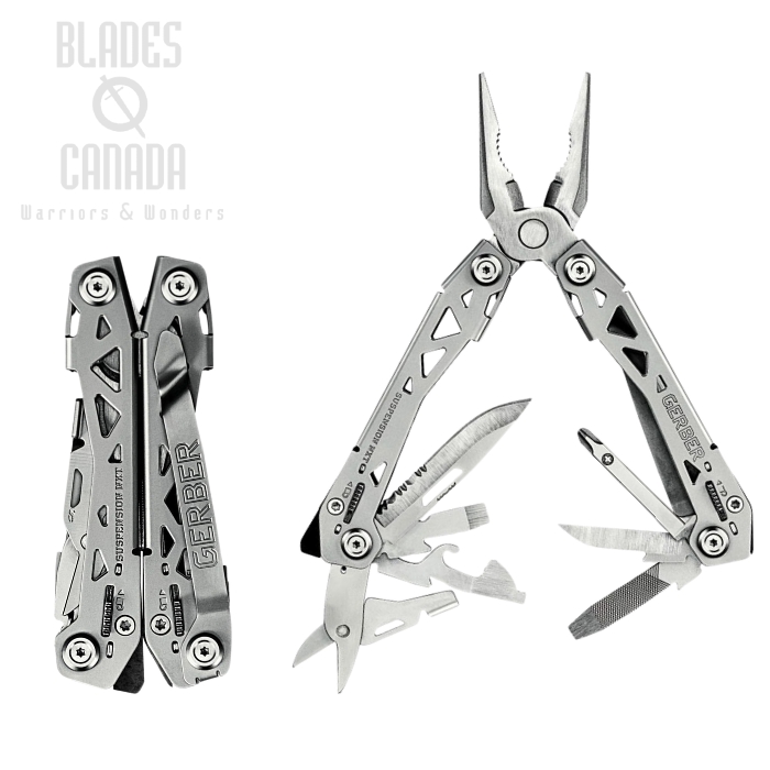Gerber Suspension NXT Multitool, Stainless Handles, 14 Tools, G3345