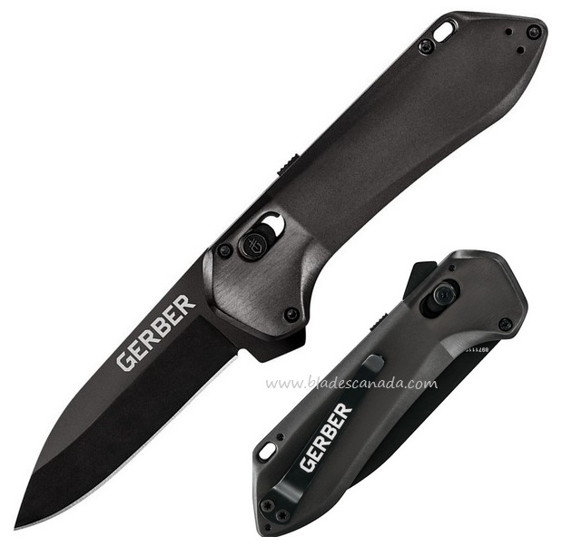 Gerber Highbrow Compact Folding Knife, Assisted Opening, Onyx Handle, G3519
