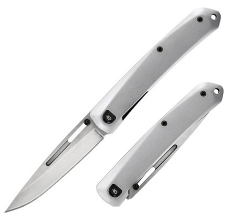 (image for) Gerber Affinity Framelock Folding Knife, Aluminum Silver Handle, 4056