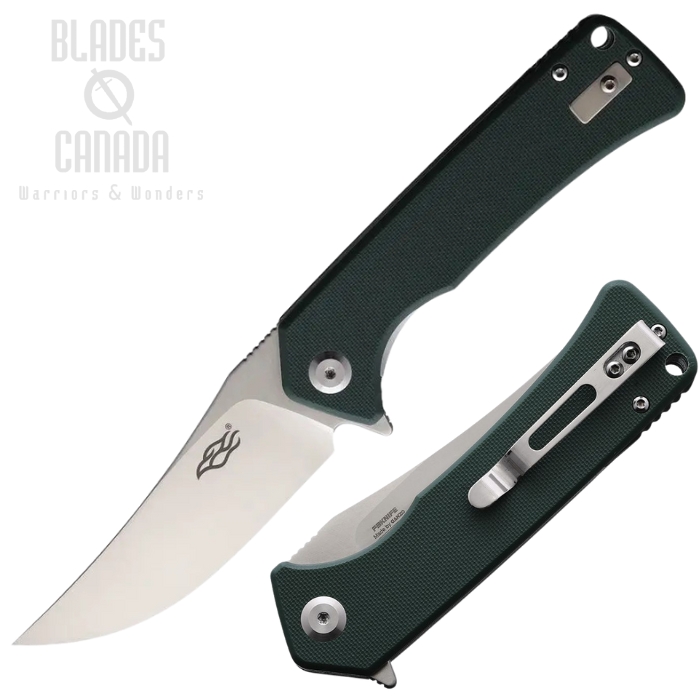 Ganzo Firebird Flipper Folding Knife, D2 Satin, G10 Green, GAFH923GB