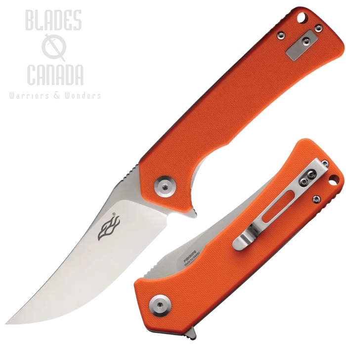 Ganzo Firebird Flipper Folding Knife, D2 Satin, G10 Orange, GAFH923OR