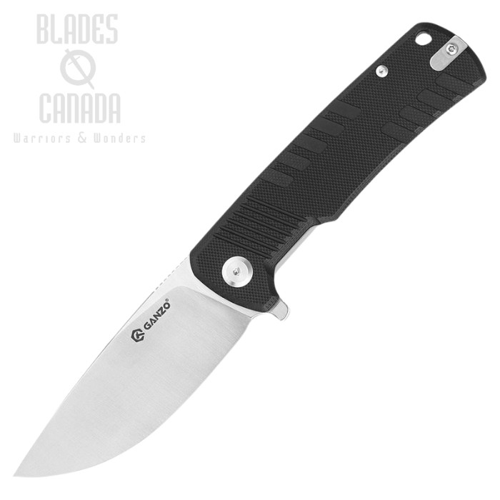 Ganzo G769 Flipper Folding Knife, D2 Satin, G10 Black, GAG769BK Ganzo G769 Flipper Folding Knife, D2 Satin, G10 Black, GAG769BK