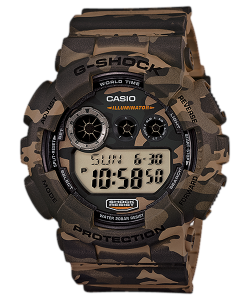 G Shock GD120CM-5 - Woodland Camo Pattern