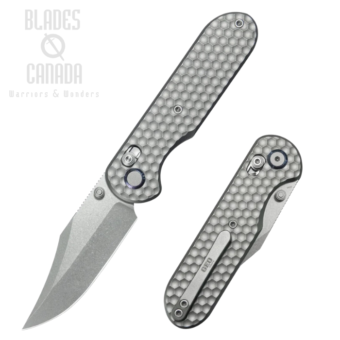 Geo Ethereal Cutter Axis Lock Folding Knife, M390 Stonewash, Titanium Pattern, GEO2401A