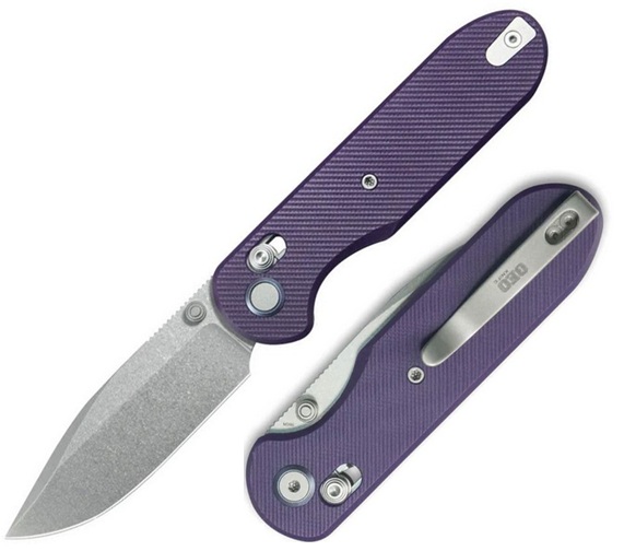 (image for) GEO Ethereal Cutter Folding Knife, M390 Steel, Purple G10, GEO2402L