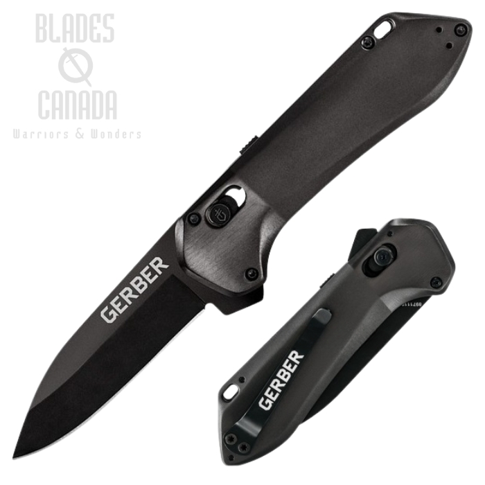 (image for) Gerber Highbrow Compact Folding Knife, Assisted Opening, Onyx Handle, G3519