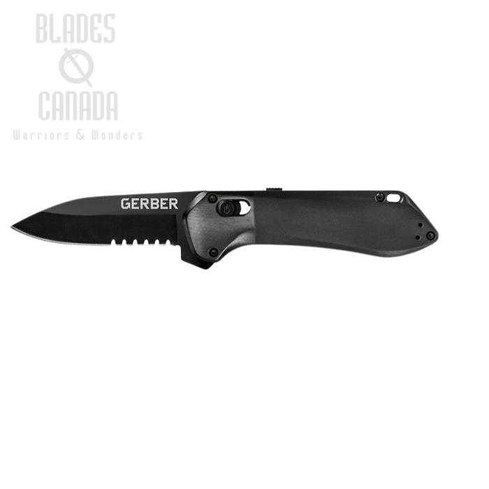 Gerber Highbrow Compact Folding Knife, Assisted Opening, Serrated, Onyx Handle, G1525 (image for) Gerber Highbrow Compact Folding Knife, Assisted Opening, Serrated, Onyx Handle, G1525