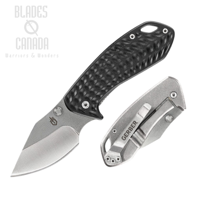 (image for) Gerber Kettlebell Flipper Framelock Knife, Aluminum Grey/Stainless Black, G3426