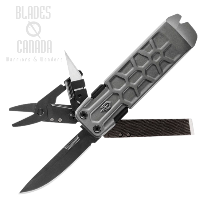 (image for) Gerber Lockdown Pry Multitool, Stainless Black, Aluminum Grey, G3706
