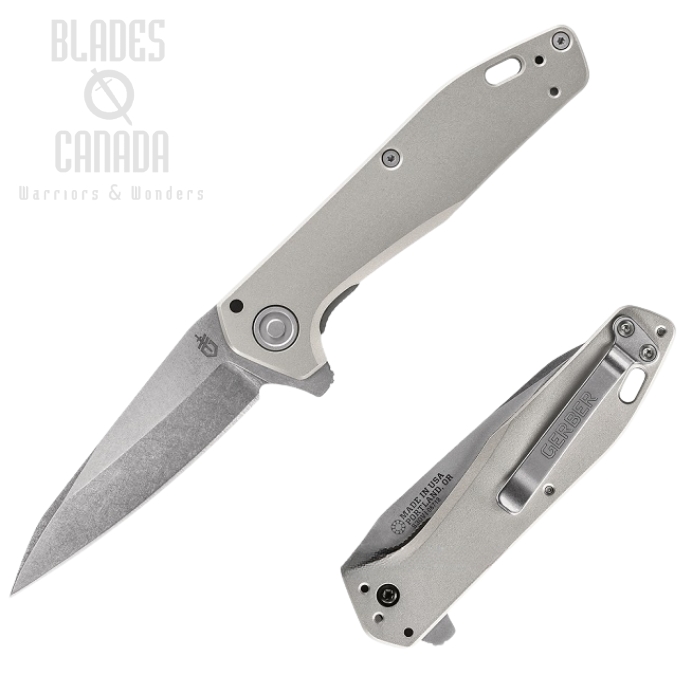 (image for) Gerber Fastball Flipper Folding Knife, CPM S30V, Aluminum Urban Grey, G1611
