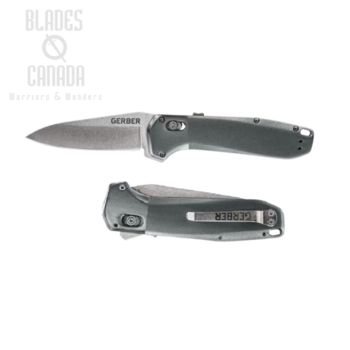 Gerber Highbrow Flipper Folding Knife, Assisted Opening, Aluminum Grey, 1637 (image for) Gerber Highbrow Flipper Folding Knife, Assisted Opening, Aluminum Grey, 1637