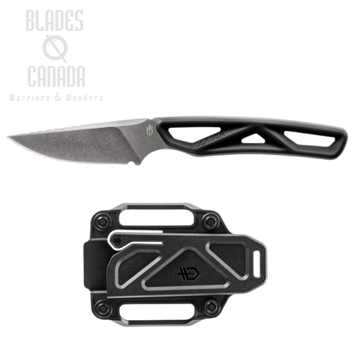 Gerber Exo-Mod Caper Fixed Blade Knife, Stainless SW, Black Handle, 1801 (image for) Gerber Exo-Mod Caper Fixed Blade Knife, Stainless SW, Black Handle, 1801