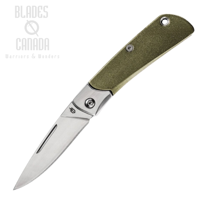 (image for) Gerber Wing Tip Slipjoint Folding Knife, Aluminum Green, G3720