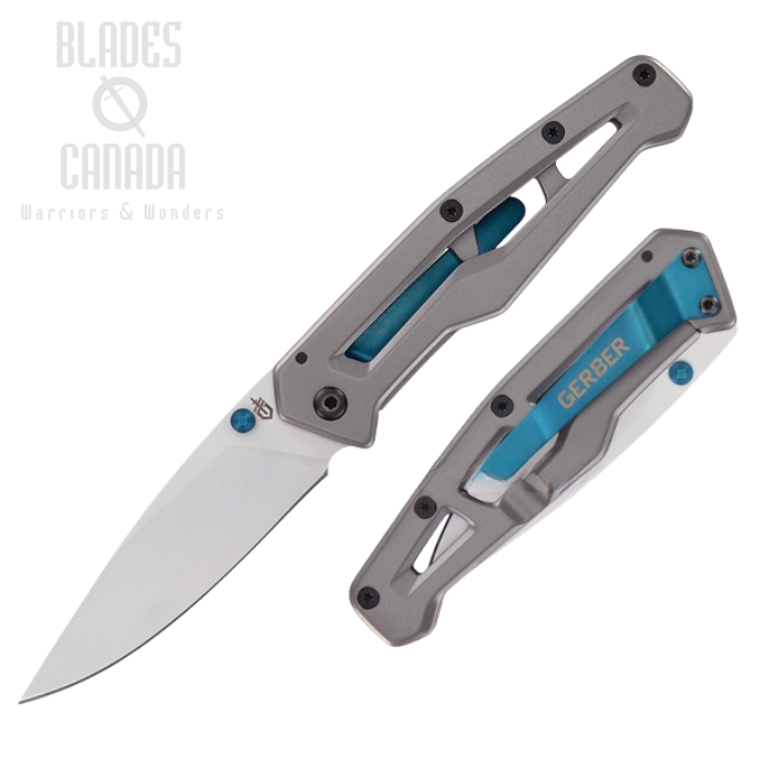 Gerber Paralite Framelock Folding Knife, Stainless Satin, G1069415 (image for) Gerber Paralite Framelock Folding Knife, Stainless Satin, G1069415