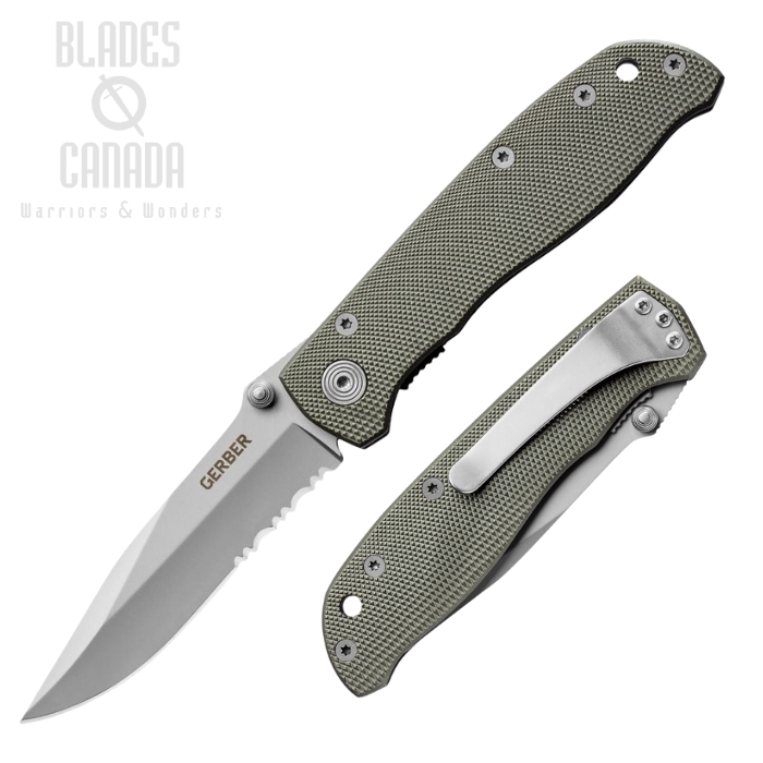 Gerber Air Ranger Folding knife, Partially Serrated, Aluminum Silver, G45860
