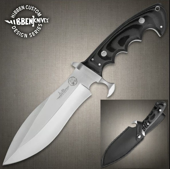 Gil Hibben Alaskan Survival Knife, Micarta Handle, Leather Sheath, GH1168