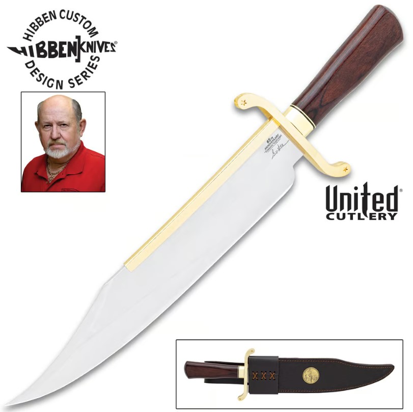 Gil Hibben 65th Anniversary Old West Bowie, w/Leather Sheath, GH5121