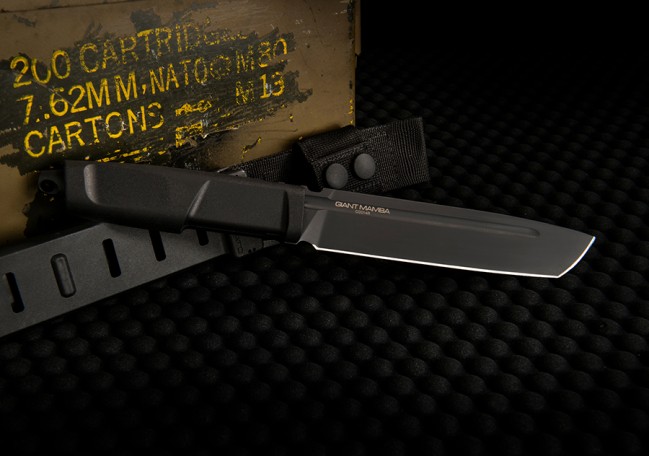 Extrema Ratio GIANT MAMBA Fixed Blade Knife, Bohler N690, Black Handle - Click Image to Close