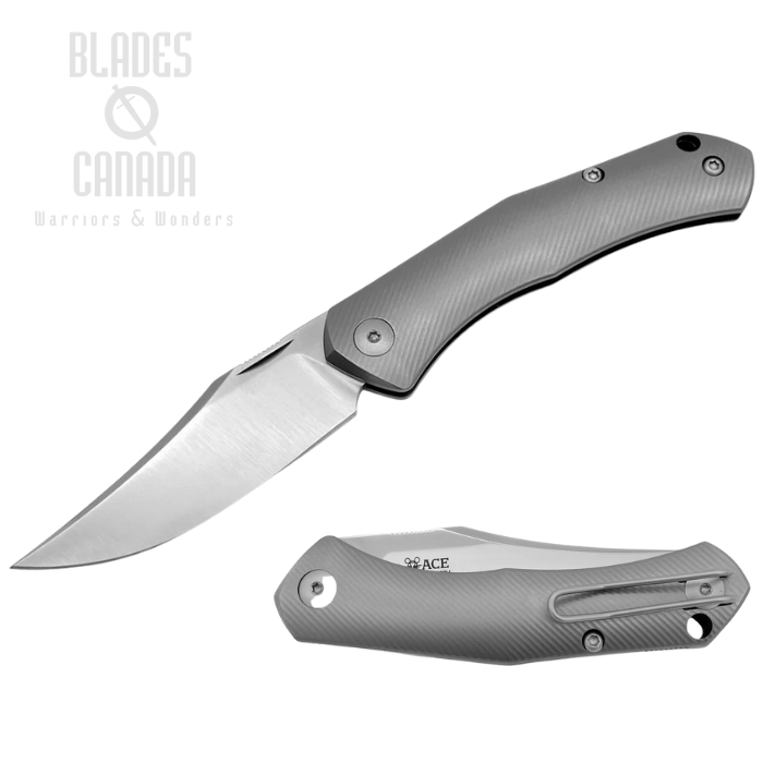 GiantMouse Ace Jutland Slipjoint Folding Knife, S90V Satin, Titanium Handle, JUTLAND-SJ-TI