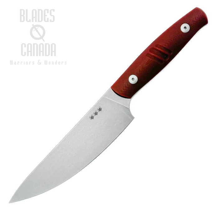 GiantMouse Carving Kitchen Knife, Nitro-B Stonewash, G10 Red, GM-KITCHEN-RED-CARVING