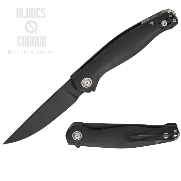 GiantMouse Ace Sonoma V2 Folding Knife, Elmax Black, Titanium PVD Black, SONOMA-V2-TI-PVD