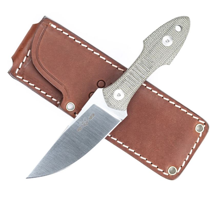 GiantMouse GMF3 Fixed Blade Knife, N690Co, Micarta Green, GMF3-GRN-SATIN - Click Image to Close