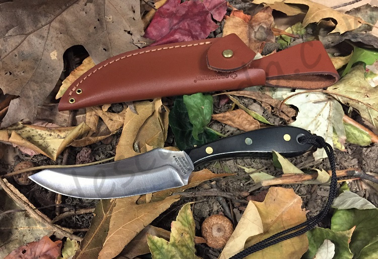 Grohmann Large Skinner Fixed Blade Knife, Carbon, Micarta, M100C