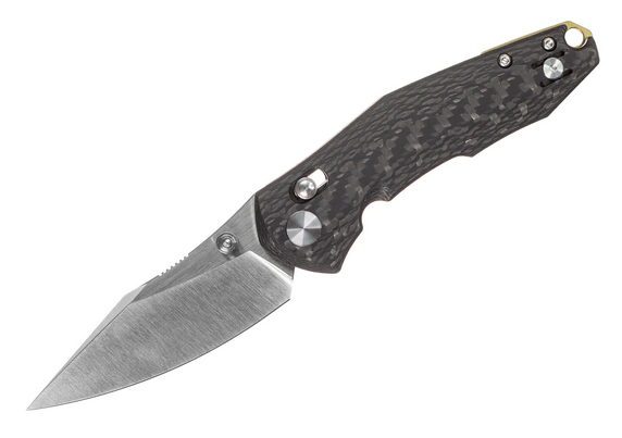 GiantMouse Nazca Cross-Bar Lock Folding Knife, CPM MagnaCut Satin, Carbon Fiber, NAZCA-CARBON-FIBER