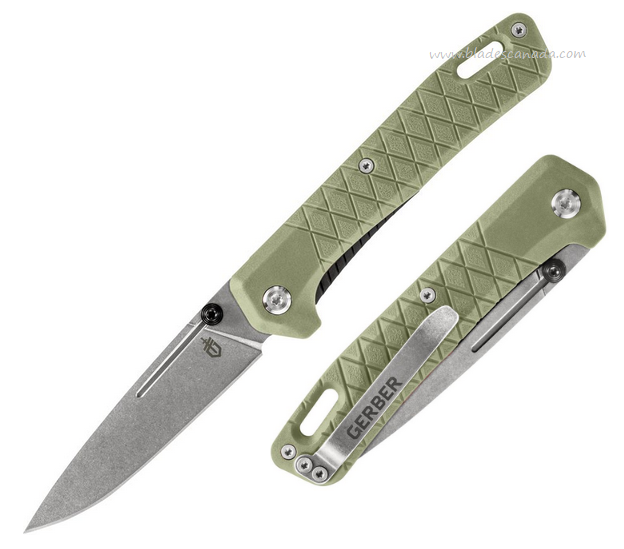 Gerber Zilch Folding Knife, Stainless, GFN Green, G1067530