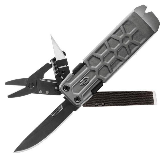 Gerber Lockdown Pry Multitool, Stainless Black, Aluminum Grey, G3706