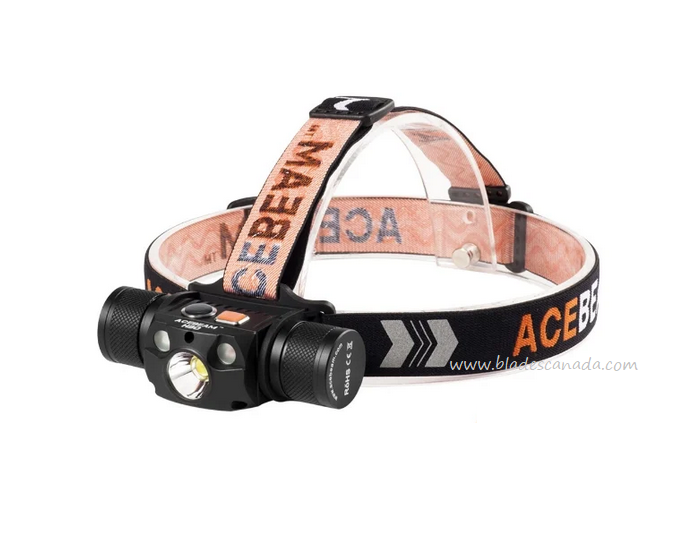 Acebeam H30 Headlamp w/ Red and UV - 4000 Lumens Cool White