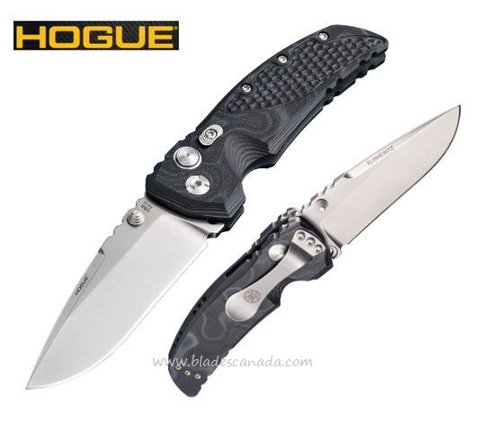 Hogue EX-01 Folding Knife, 154CM Drop Point 4", G-Mascus Black, 34159