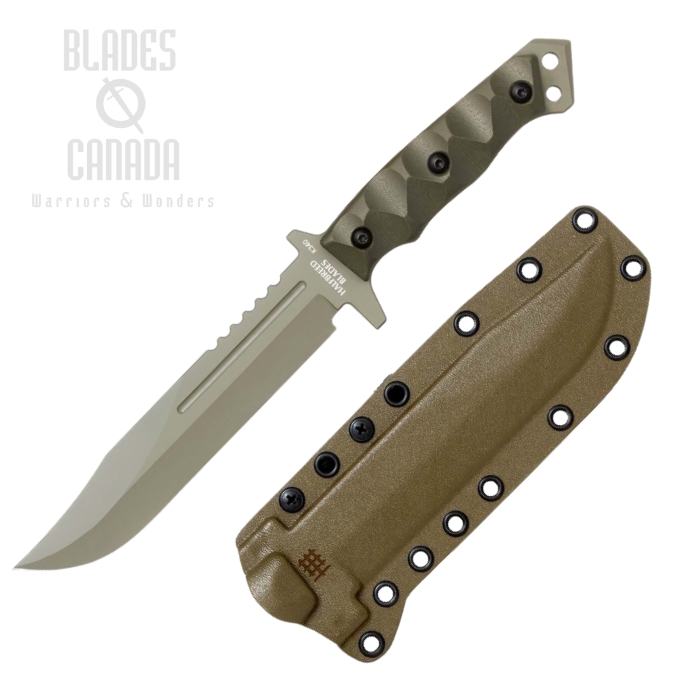 Halfbreed Large Infantry Gen-2 Fixed Blade Knife, K340 Ranger Green, G10 Ranger Green, LIK-01P OD G2
