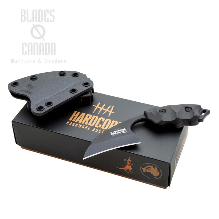(image for) Halfbreed Hardcore Hardware LFK-01 Gen-2 Fixed Blade Knife, K340 Black, G10 Black, Kydex Sheath, LFK-01 Gen-2 BLK